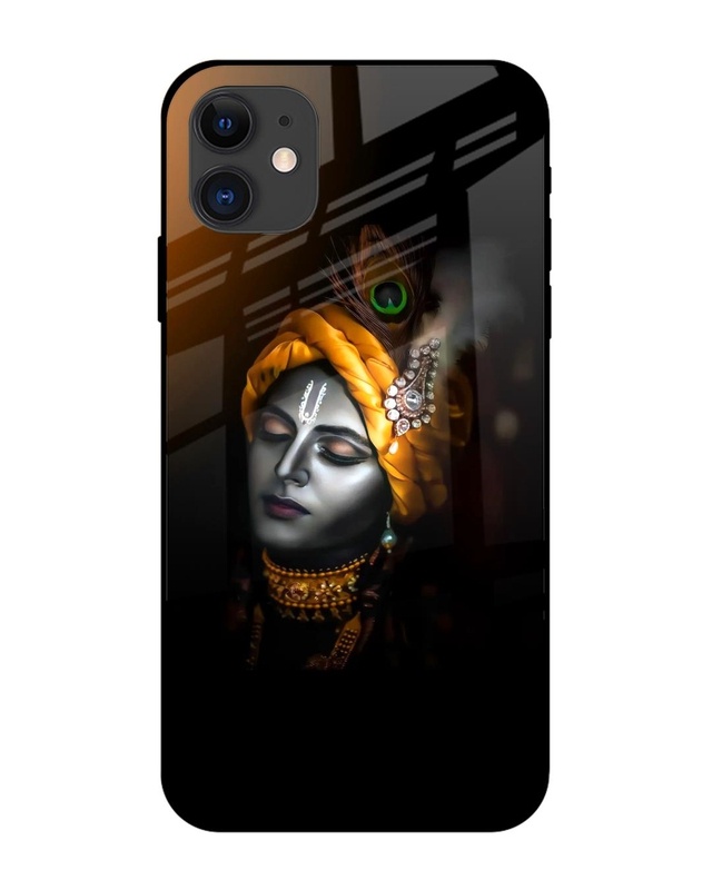 Shop Ombre Krishna Premium Glass Case for Apple iPhone 12 (Shock Proof, Scratch Resistant)-Front