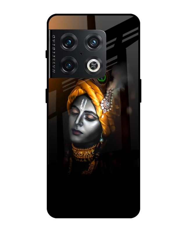 Shop Ombre Krishna Premium Glass Case for OnePlus 10 Pro (Shock Proof, Scratch Resistant)-Front