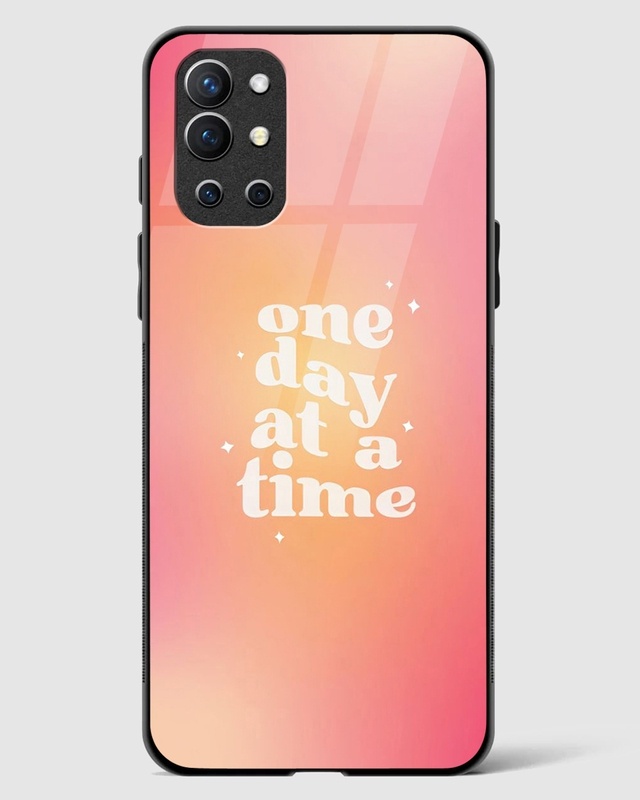 Shop One Day At A Time Premium Glass Case for OnePlus 9R-Front