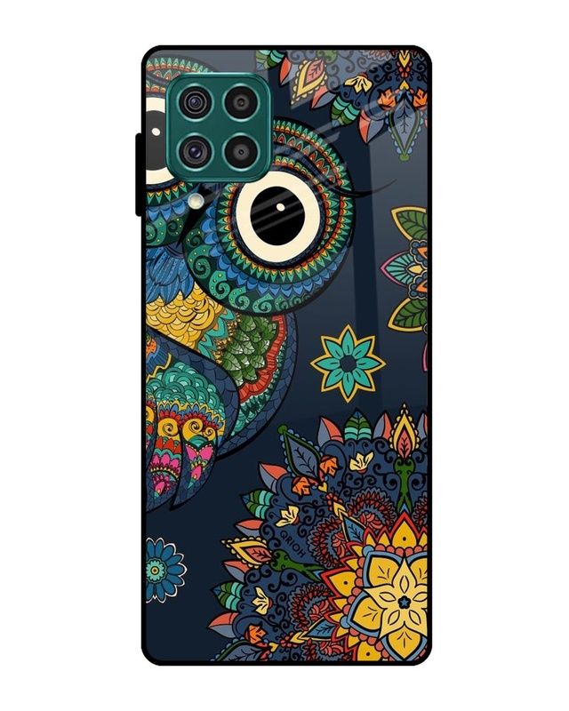 Shop Owl Art Printed Premium Glass Cover For  F62(Impact Resistant, Matte Finish)-Front
