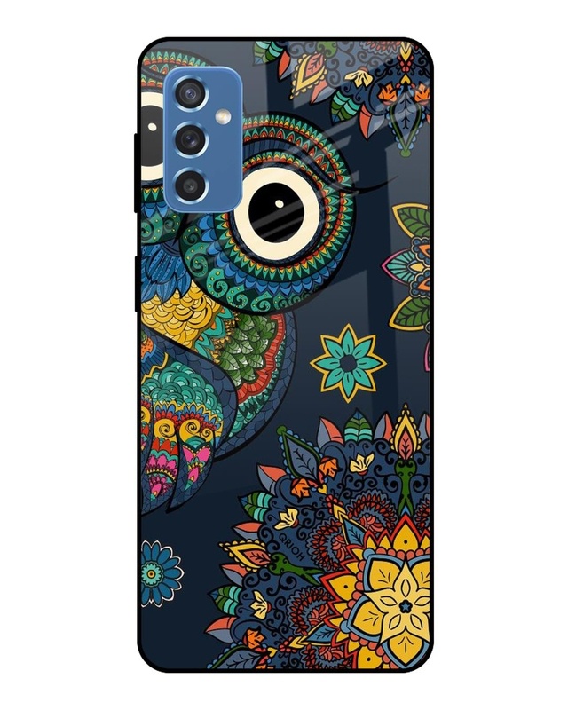 Shop Owl Art Printed Premium Glass Cover For  M52 5G(Impact Resistant, Matte Finish)-Front