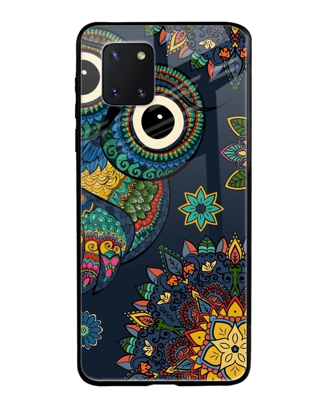 Shop Owl Art Printed Premium Glass Cover For Samsung Galaxy Note 10 lite(Impact Resistant, Matte Finish)-Front