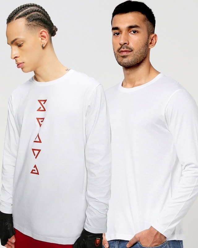 Nike Long Sleeve Graphic Tee With Arm Print in White for Men