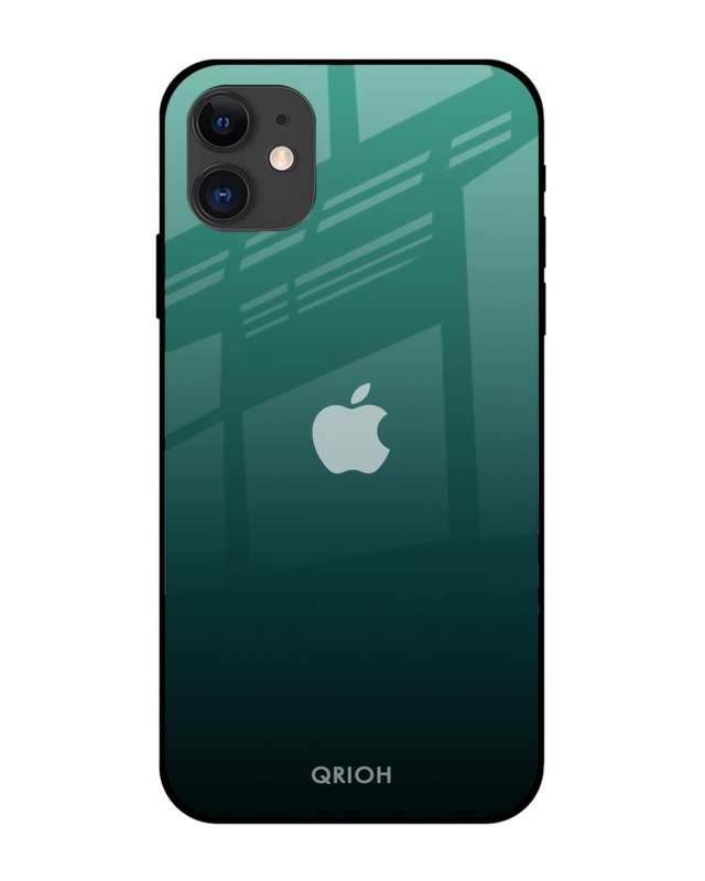 Shop Palm Green Premium Glass Cover For iPhone 12 (Impact Resistant, Matte Finish)-Front