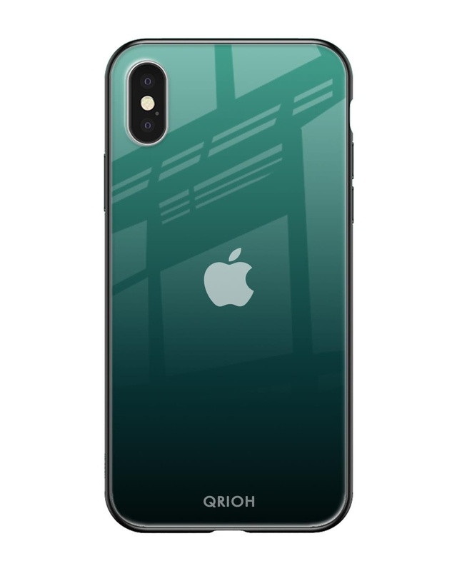 Shop Palm Green Premium Glass Cover For iPhone XS (Impact Resistant, Matte Finish)-Front