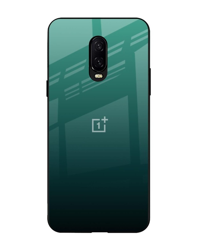 Shop Palm Green Premium Glass Case For OnePlus 6T(Shock Proof, Scratch Resistant)-Front