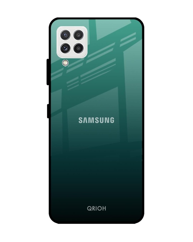 Shop Palm Green Premium Glass Cover For  A22(Impact Resistant, Matte Finish)-Front