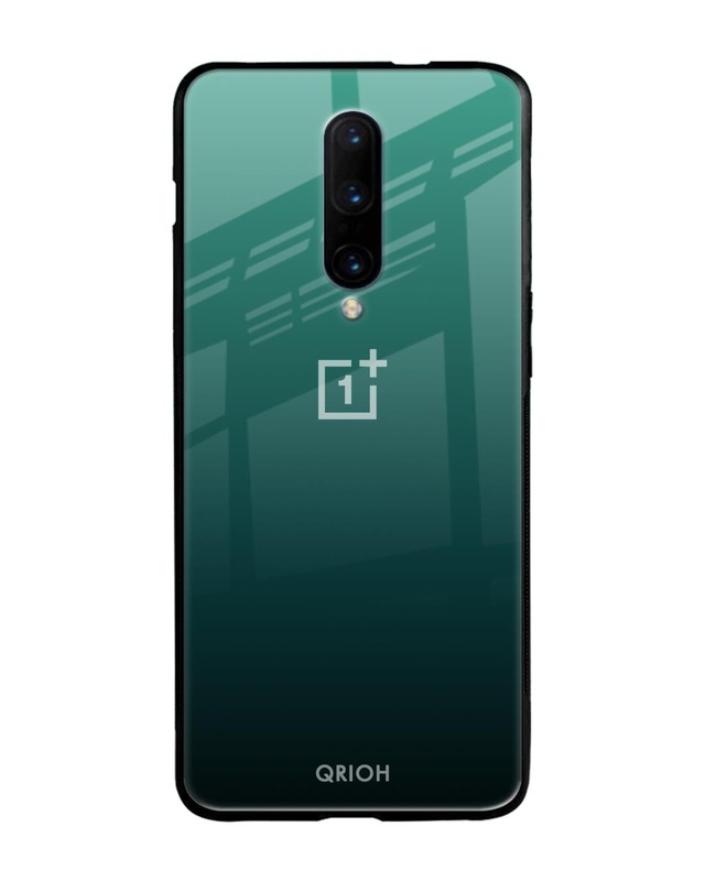 Shop Palm Green Premium Glass Cover For OnePlus 7 Pro (Impact Resistant, Matte Finish)-Front