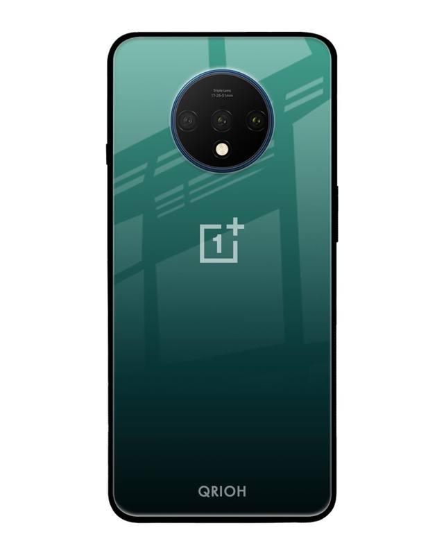 Shop Palm Green Premium Glass Cover For OnePlus 7T (Impact Resistant, Matte Finish)-Front