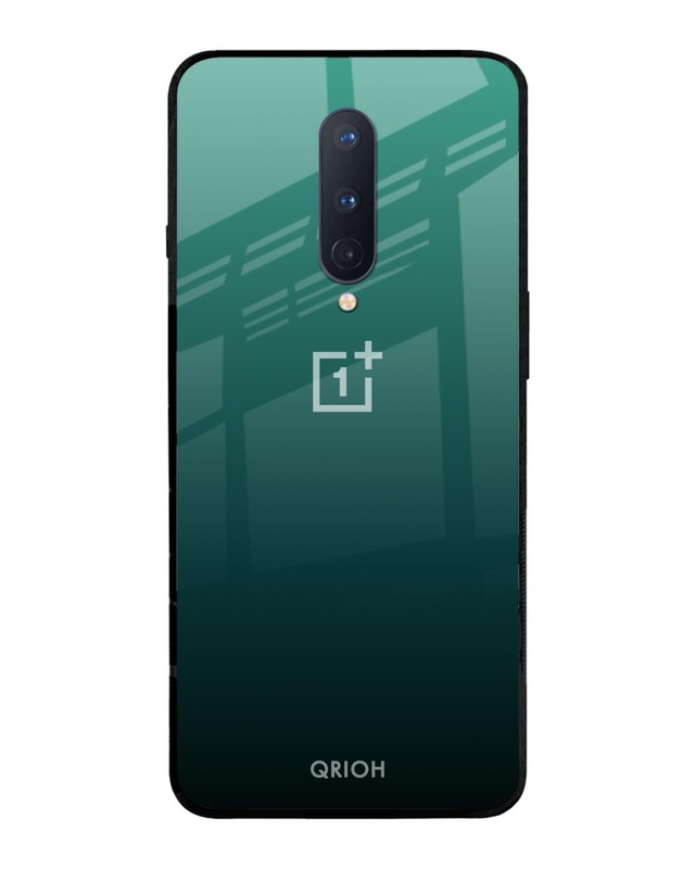 Shop Palm Green Premium Glass Cover For OnePlus 8 (Impact Resistant, Matte Finish)-Front