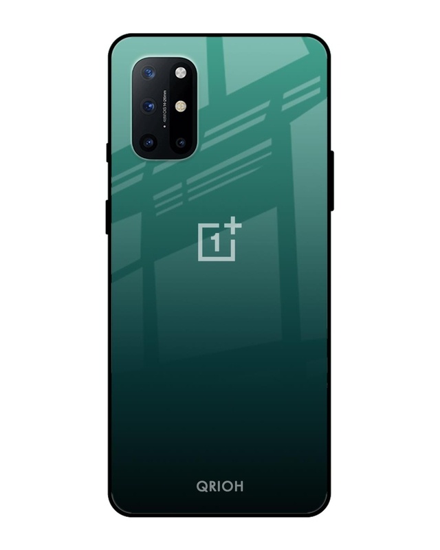 Shop Palm Green Premium Glass Cover For OnePlus 8T (Impact Resistant, Matte Finish)-Front