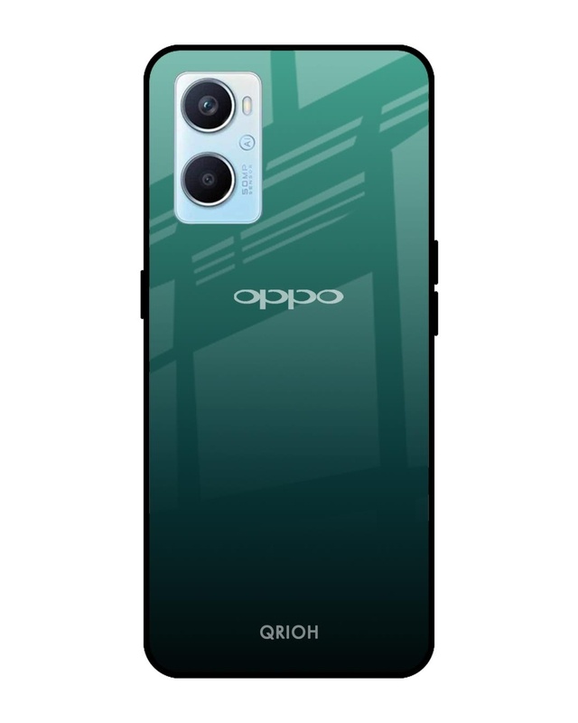 Shop Palm Green Premium Glass Cover For Oppo A96 (Impact Resistant, Matte Finish)-Front