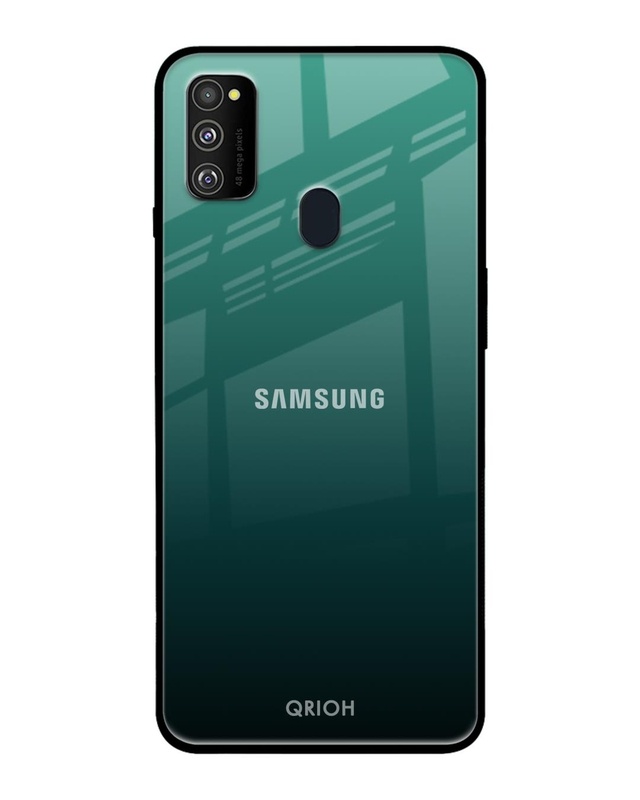 Shop Palm Green Premium Glass Cover For Samsung Galaxy M30s(Impact Resistant, Matte Finish)-Front