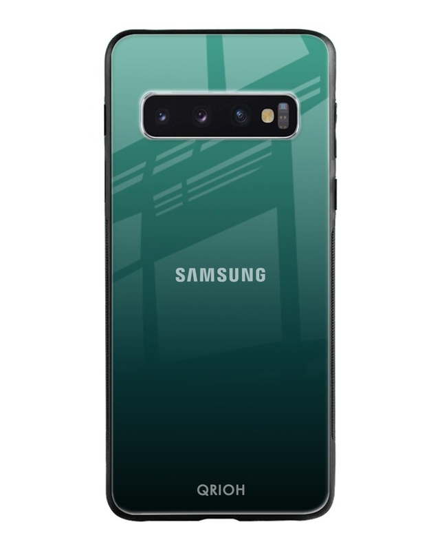 Shop Palm Green Premium Glass Cover For Samsung Galaxy S10(Impact Resistant, Matte Finish)-Front
