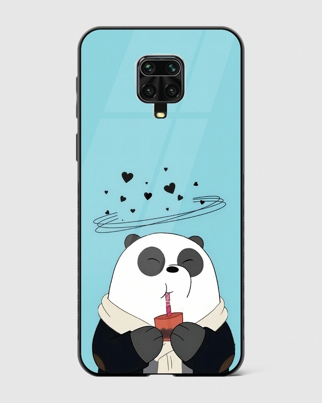 Panda Love Premium Glass Case for Xiaomi Redmi Note 9 Pro