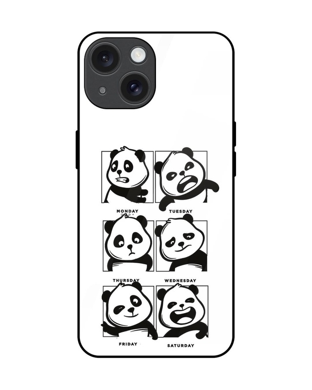 Shop Panda Mood Premium Glass Cover for Apple iPhone 15-Front