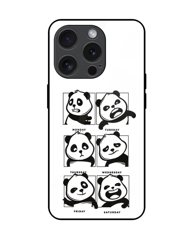 Shop Panda Mood Premium Glass Cover for Apple iPhone 15 Pro-Front