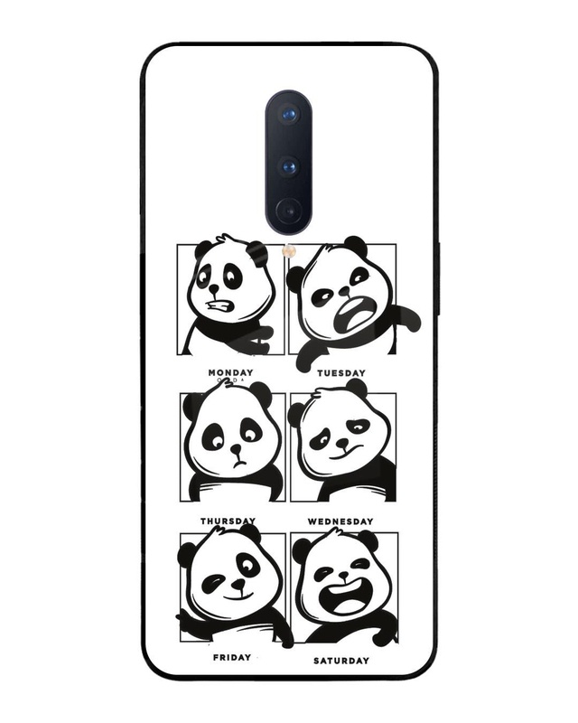 Shop Panda Mood Premium Glass Cover for OnePlus 8-Front