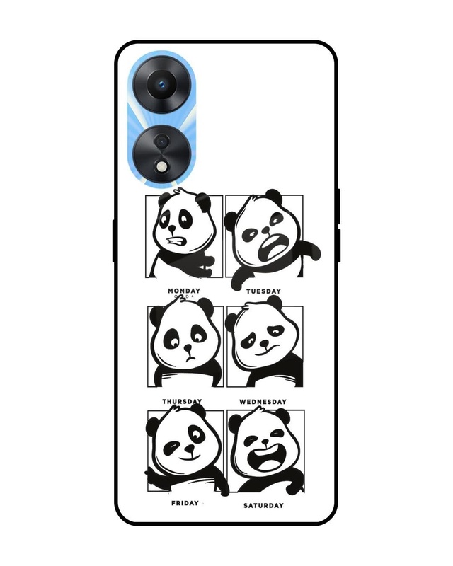 Panda Mood Premium Glass Cover for Oppo A58 5G