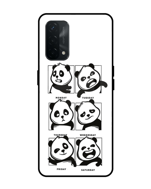 Panda Mood Premium Glass Cover for Oppo A74