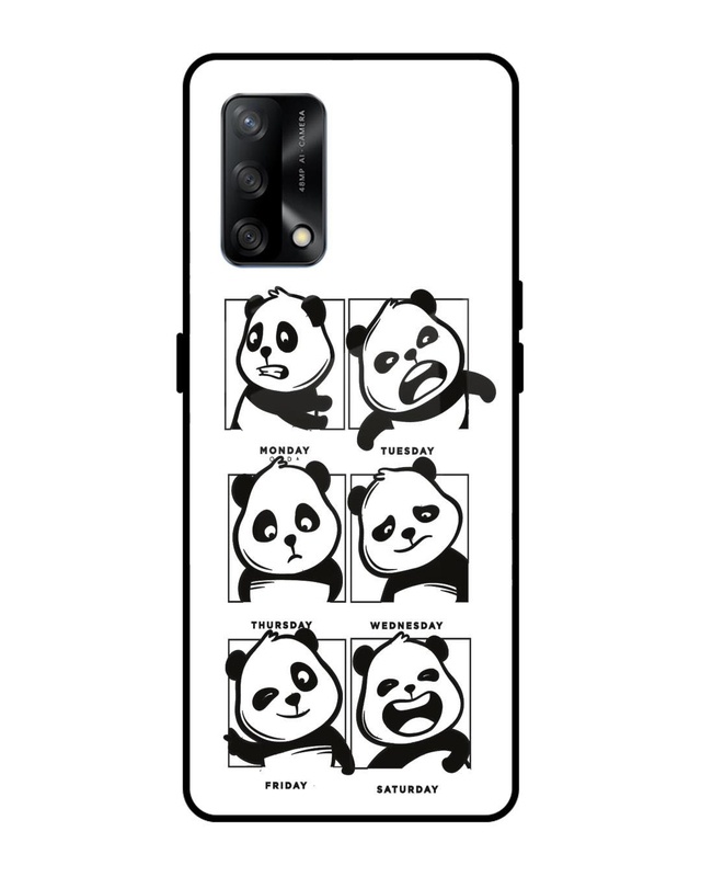 Panda Mood Premium Glass Cover for Oppo F19s