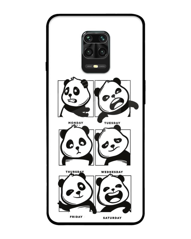 Shop Panda Mood Premium Glass Cover for Redmi Note 9 Pro Max-Front