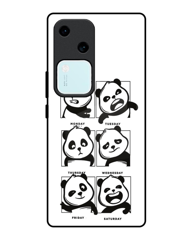Panda Mood Premium Glass Cover for Vivo V30 5G