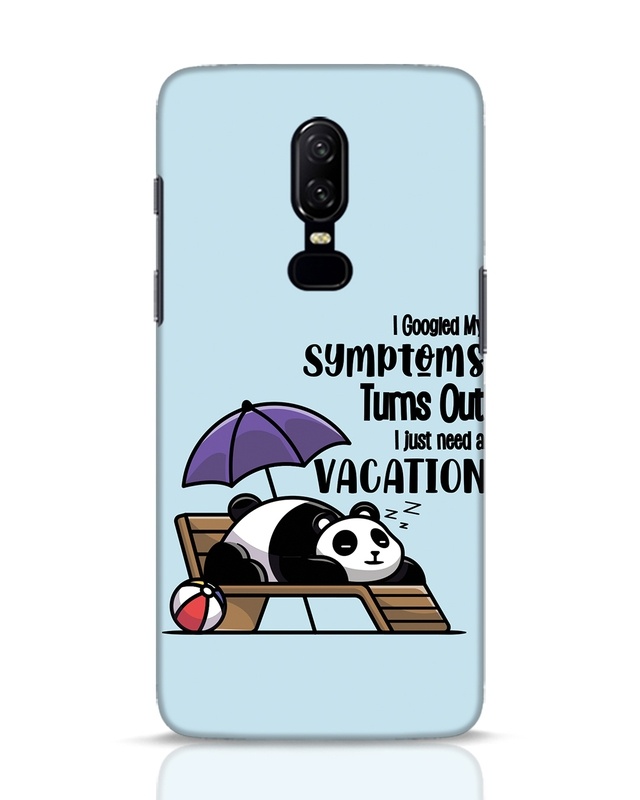 Shop Panda Needs Vacation Designer Hard Cover for OnePlus 6-Front