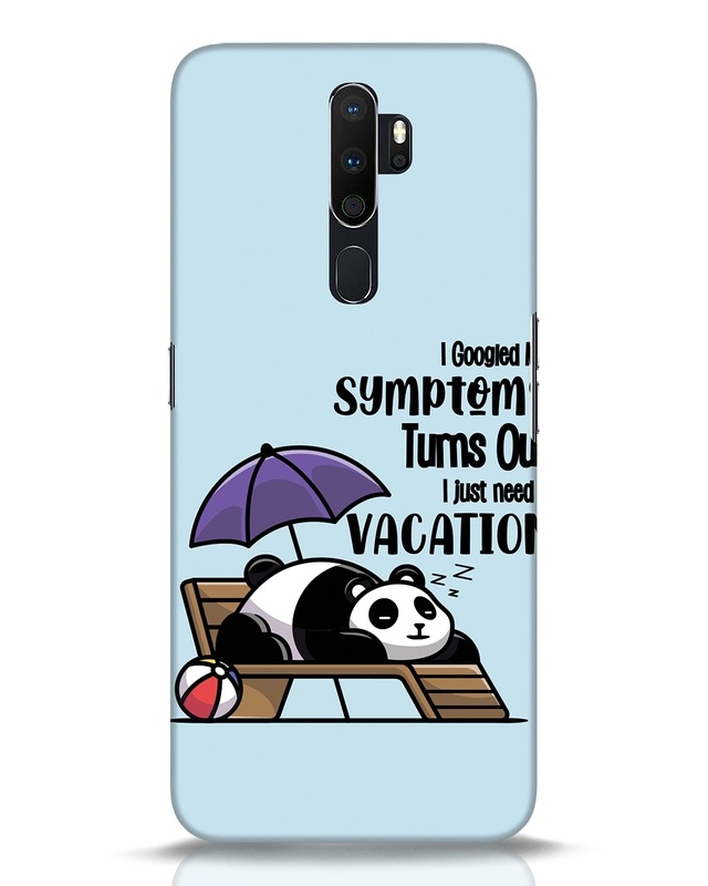 Shop Panda Needs Vacation Designer Hard Cover for Oppo A5 2020-Front