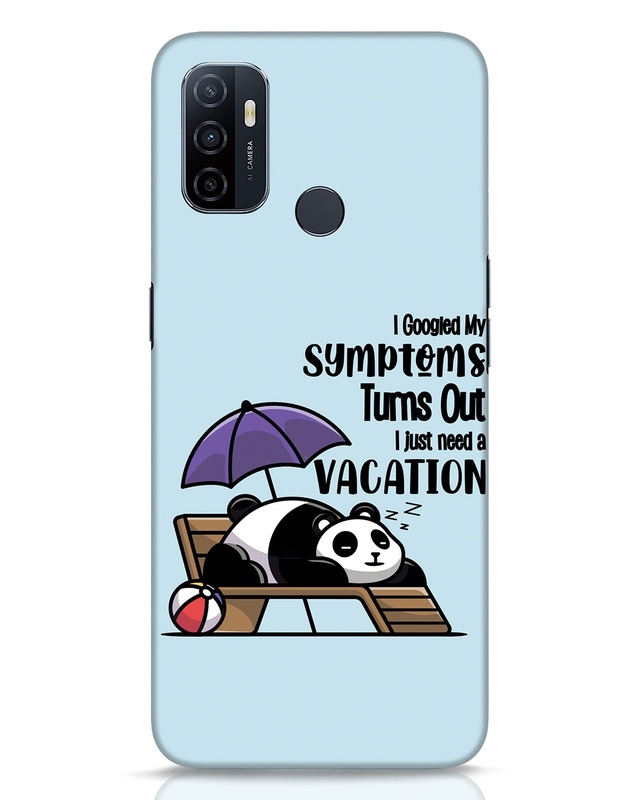 Shop Panda Needs Vacation Designer Hard Cover for Oppo A53-Front
