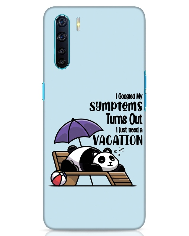 Shop Panda Needs Vacation Designer Hard Cover for Oppo F15-Front