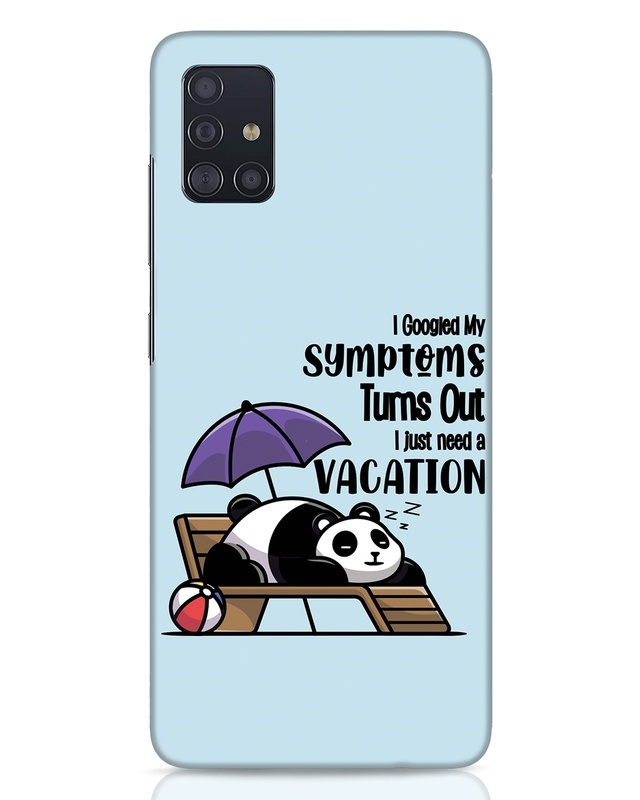 Shop Panda Needs Vacation Designer Hard Cover for Samsung Galaxy A51-Front