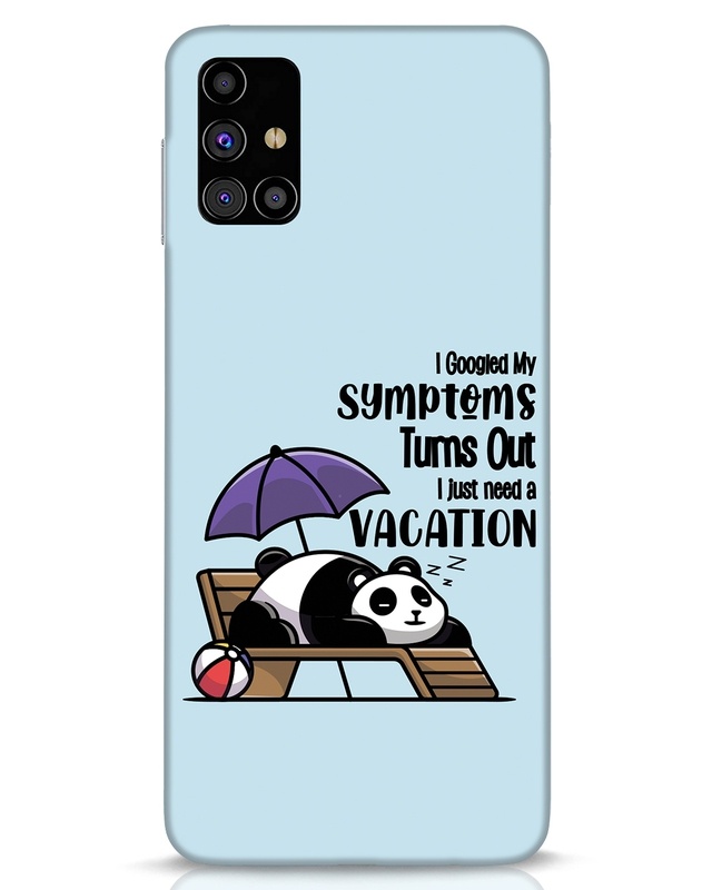 Shop Panda Needs Vacation Designer Hard Cover for Samsung Galaxy M31s-Front