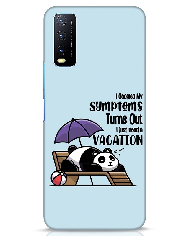 Shop Panda Needs Vacation Designer Hard Cover for Vivo Y20-Front