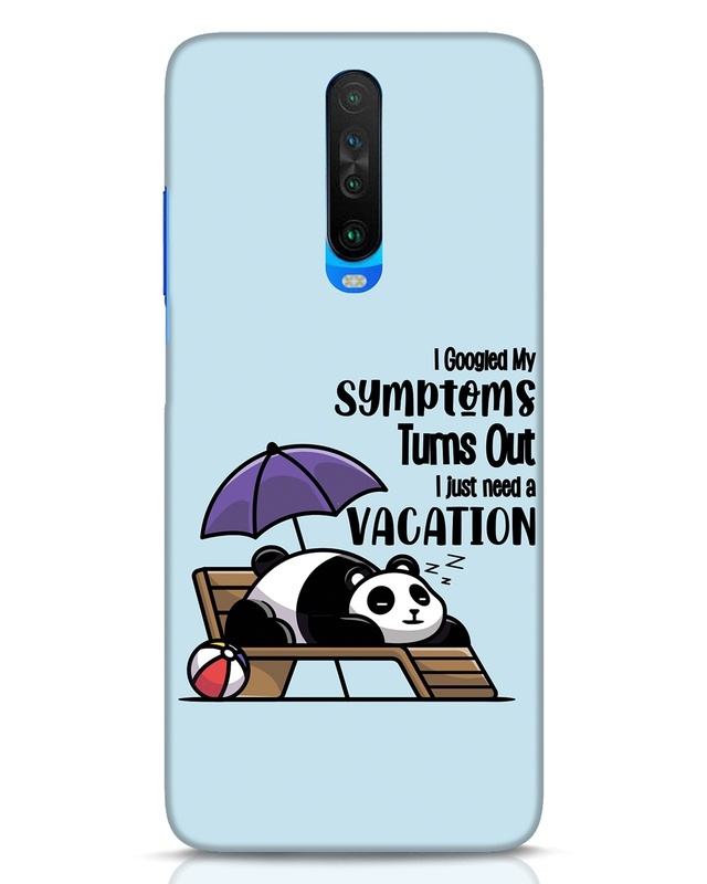 Shop Panda Needs Vacation Designer Hard Cover for Xiaomi Poco X2-Front