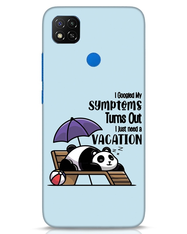Shop Panda Needs Vacation Designer Hard Cover for Xiaomi Redmi 9-Front