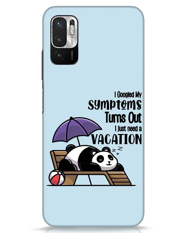 Shop Panda Needs Vacation Designer Hard Cover for Xiaomi Redmi Note 10 T-Front