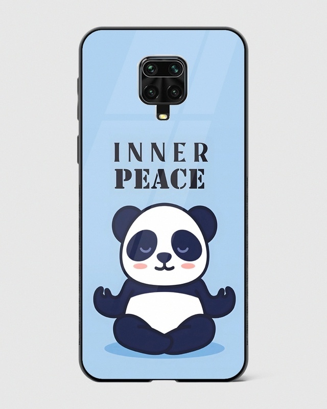 Shop Panda Peace Premium Glass Case for Xiaomi Redmi Note 9 Pro-Front