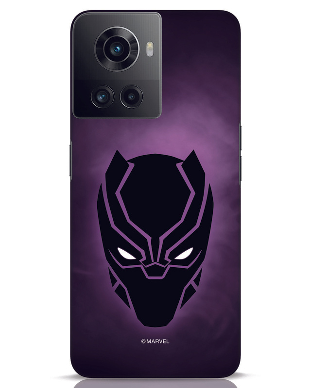 Shop Panther Black Designer Hard Cover for OnePlus 10 R-Front