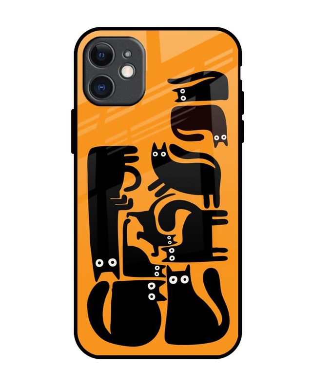 Shop Paw Jigsaw Premium Glass Cover for Apple iPhone 11-Front