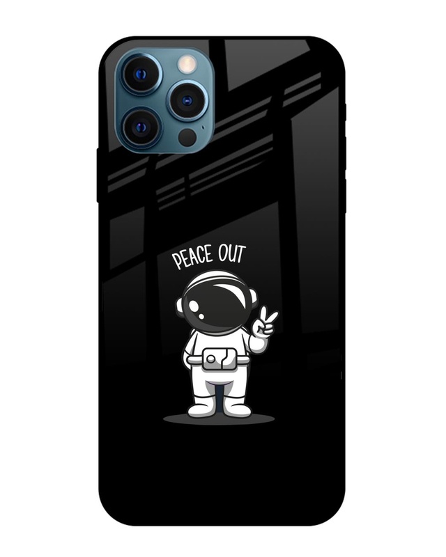 Shop Peace Out Astro Premium Glass Case for Apple iPhone 12 Pro (Shock Proof, Scratch Resistant)-Front