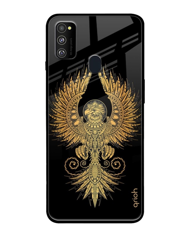 Shop Phoenix Art Printed Premium Glass Cover For Samsung Galaxy M30s(Impact Resistant, Matte Finish)-Front