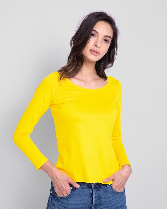 Shop Pineapple Yellow Full Sleeves T-Shirt-Front