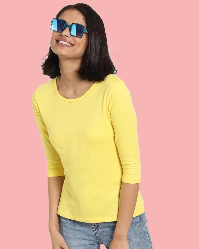 3/4 Sleeve T-Shirts - Buy Women's 3/4th Sleeve T Shirts Online | Bewakoof