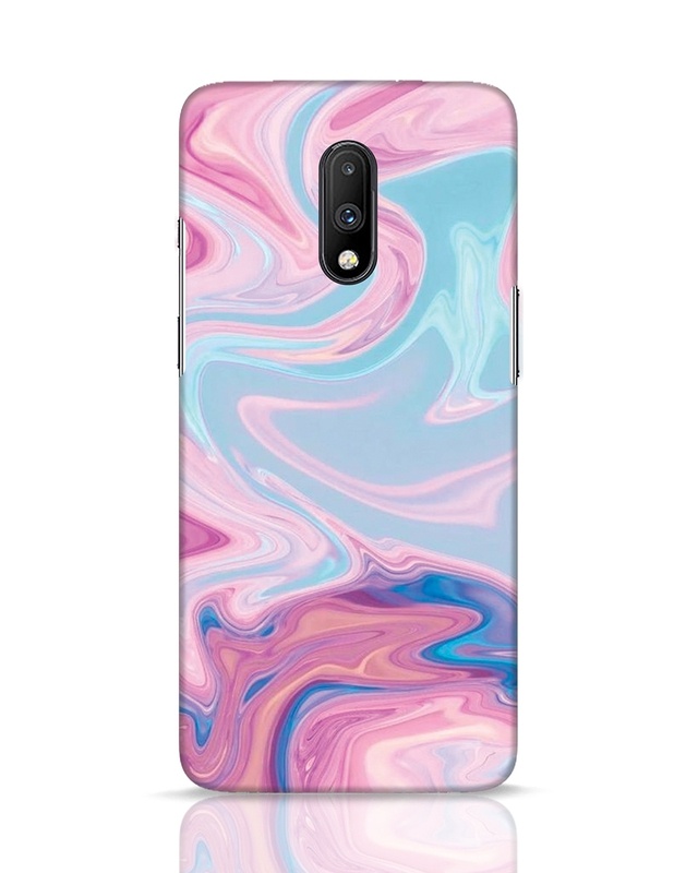 Shop Pink Marble Texture Designer Hard Cover for OnePlus 7-Front