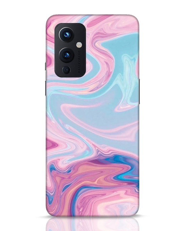 Shop Pink Marble Texture Designer Hard Cover for OnePlus 9-Front