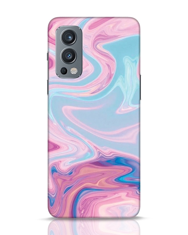 Shop Pink Marble Texture Designer Hard Cover for OnePlus Nord 2-Front
