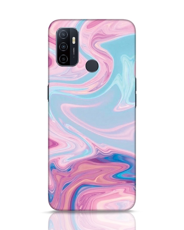 Shop Pink Marble Texture Designer Hard Cover for Oppo A53-Front