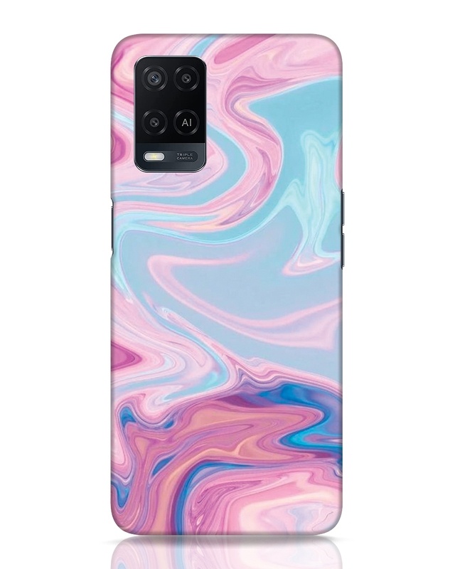 Shop Pink Marble Texture Designer Hard Cover for Oppo A54-Front