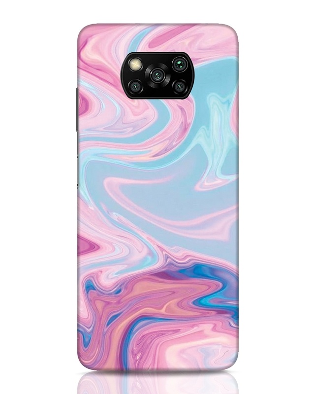 Shop Pink Marble Texture Designer Hard Cover for Xiaomi Poco x3-Front